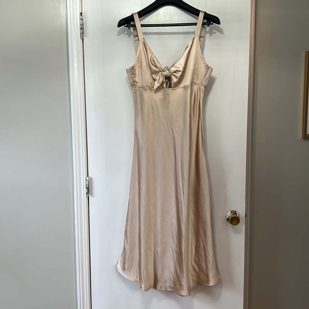 Champagne silk dress